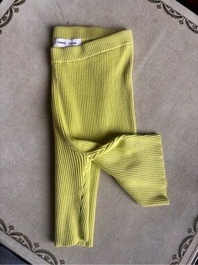 Samsøe Samsøe Women's Ribbed Bike Shorts in Chartreuse Yellow